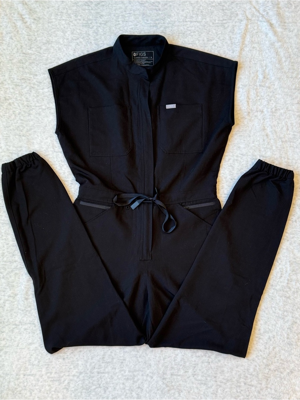 Figs Black Utility Jumpsuit Romper